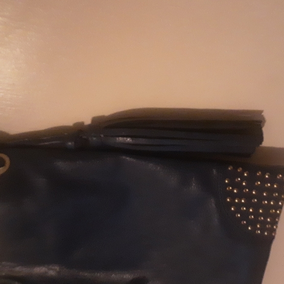 Steve Madden Studded Large Tassel Vegan Leather Shoulder Bag - Picture 3 of 10